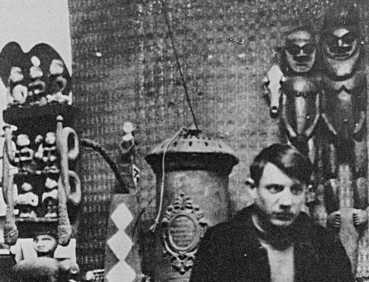 Pablo Picasso in his studio
